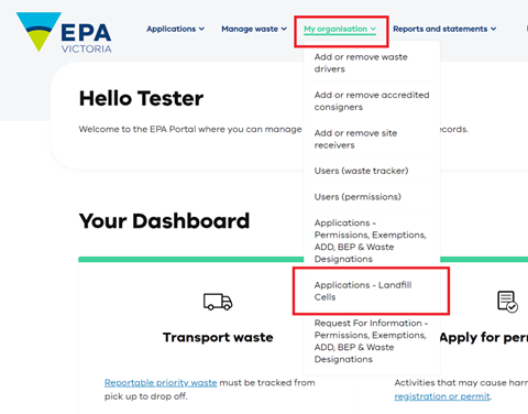 Landfill cells applications