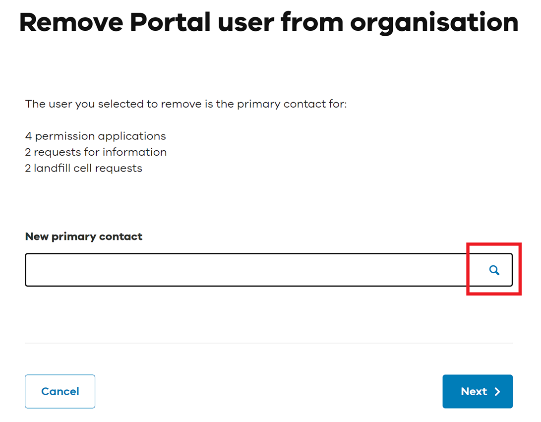 Remove portal user 