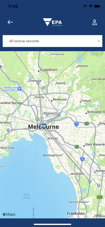 View records on map