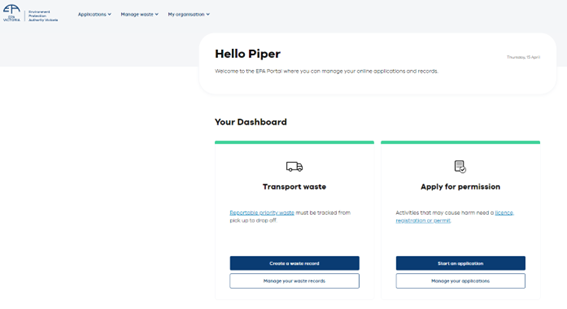 Login window