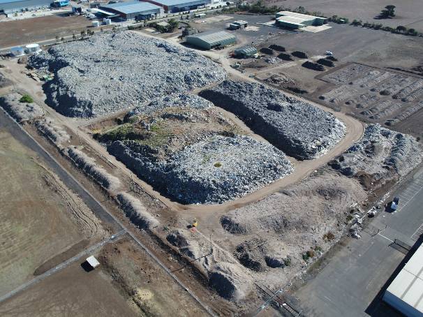 View of site from above before works.