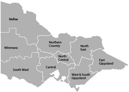 Victorian regions map