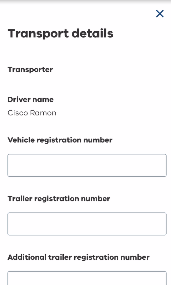 Add vehicle details