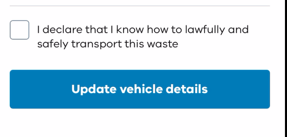 Update vehicle details