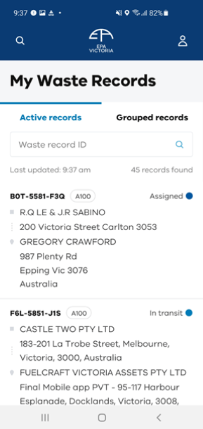 My waste records