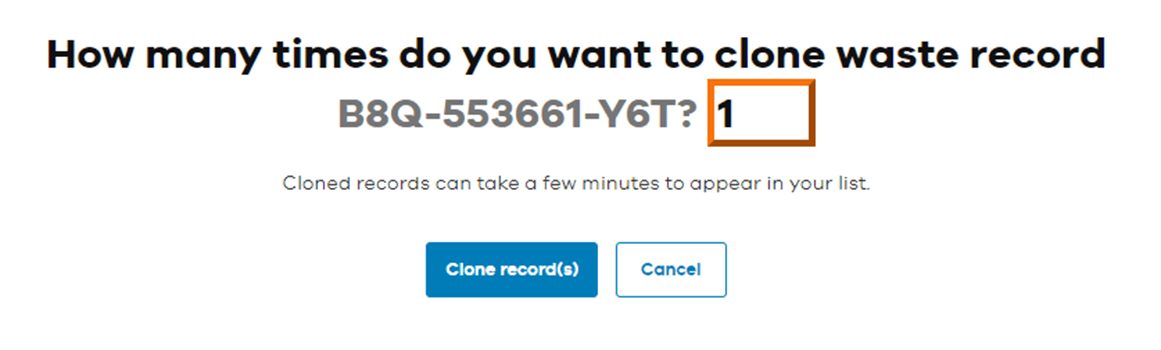 Choose the number of clones to create