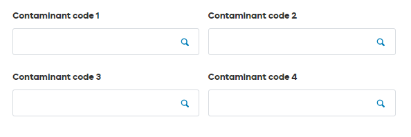 Enter contaminant codes
