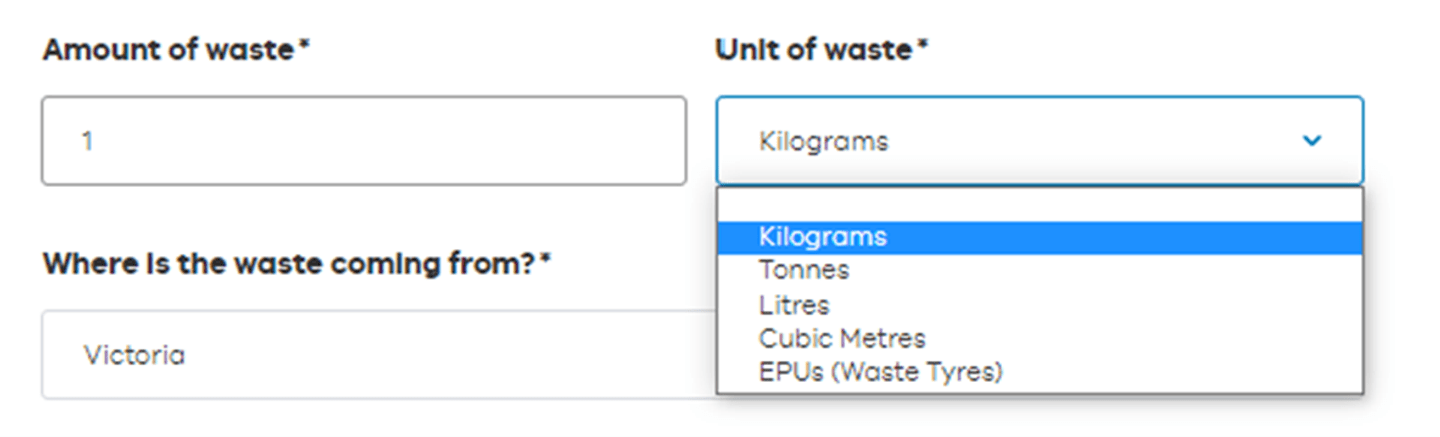 How to create a waste record using Waste Tracker | epa.vic.gov.au