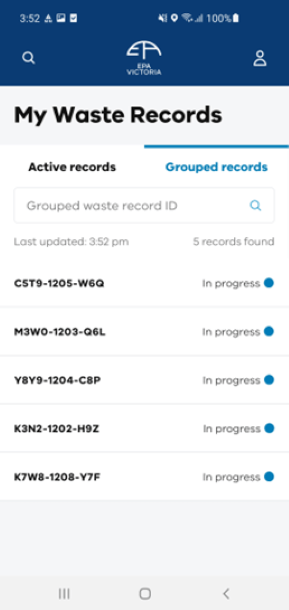 Waste driver work list
