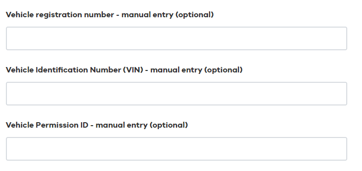 Enter details to free text fields