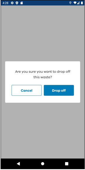 Drop off warning notification