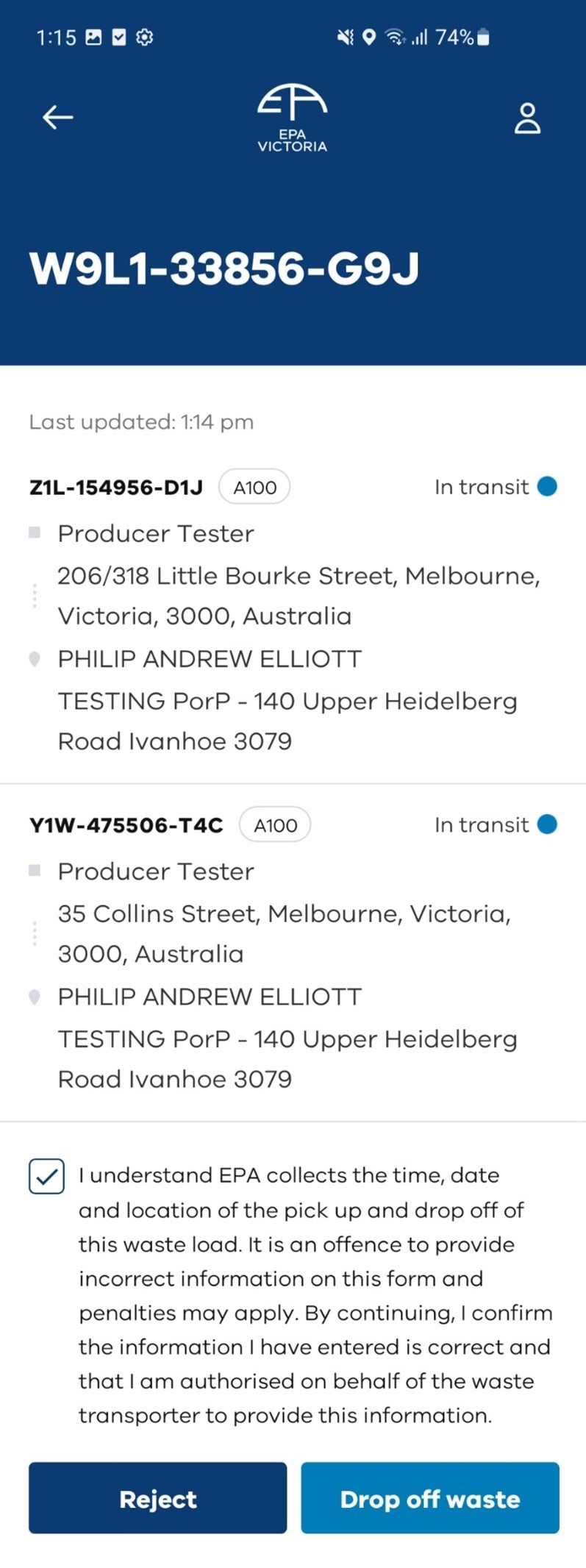 Confirm you understand data collection by EPA