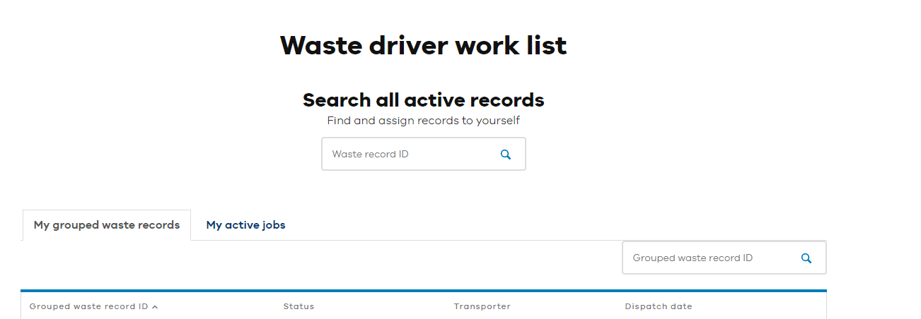 Grouped waste records