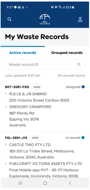 Waste records