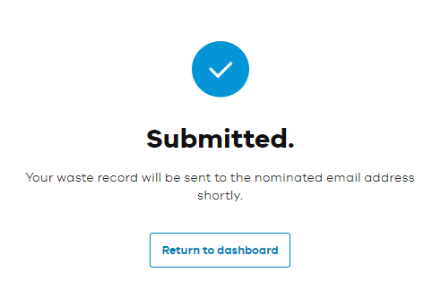 Confirmation window