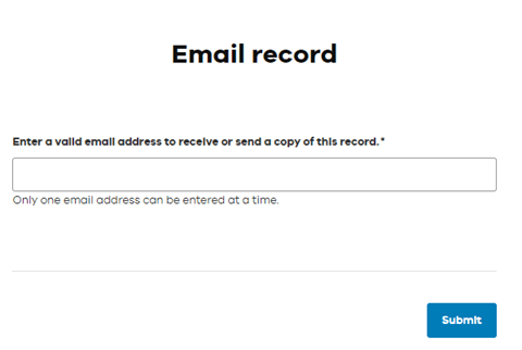 Email record