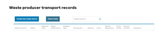 Extract waste records