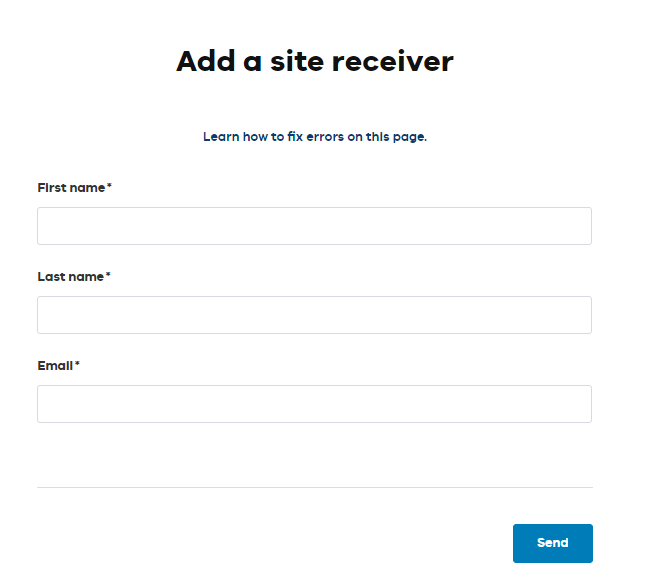 Complete details of new receiver