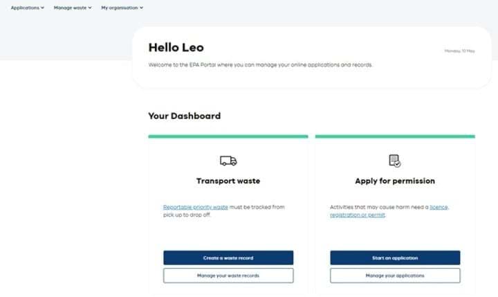 How to view users in Waste Tracker | epa.vic.gov.au