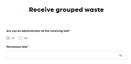 Receive grouped waste