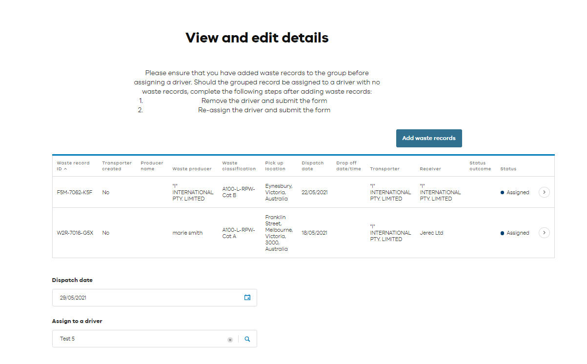 View and edit details