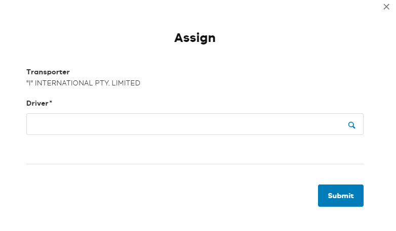Select and assign driver