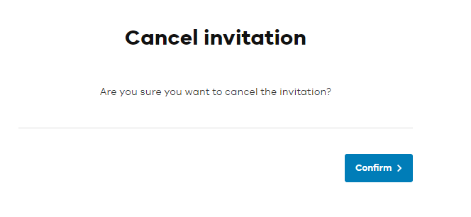 Confirm cancellation