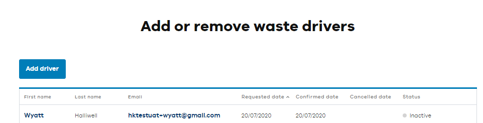 Remove driver